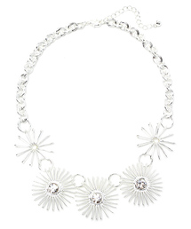 VICKY | メタリックフラワーネックレス(ネックレス)
