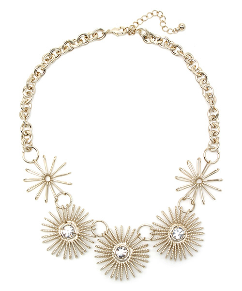 VICKY(ビッキー)の「メタリックフラワーネックレス(ネックレス・レディース・シルバー/ゴールド・FREE)」の2枚目の写真