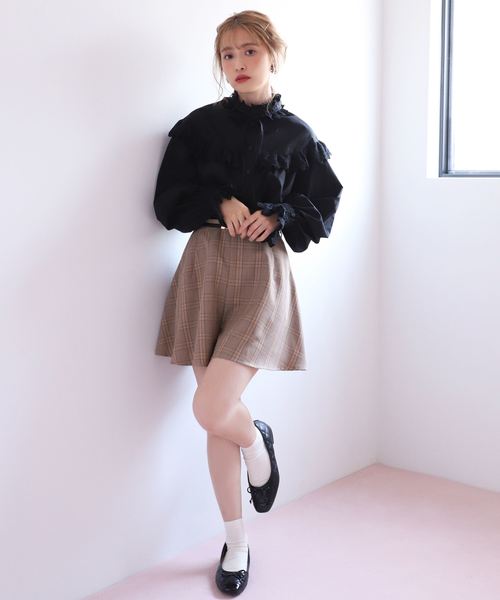 one after another NICE CLAUP（ワンアフターアナザーナイスクラップ）の「ヴィンテージフリルブラウス（シャツ/ブラウス・レディース・ブラック/ベージュ/オフホワイト・FREE）」の7枚目の写真