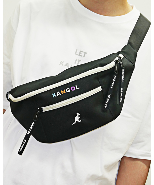 KANGOL（カンゴール）の「【 KANGOL / カンゴール 】 カラフルロゴ プリント ウェストバッグ（ボディバッグ/ウエストポーチ・メンズ・ブラック/ベージュ/グレー/ブラック×ホワイト・FREE）」の17枚目の写真