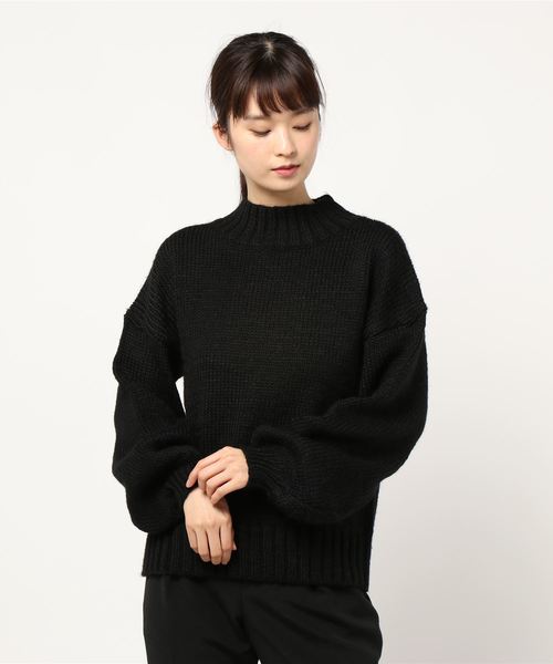 N.O.R.C(ノーク)の「【non-no1月号掲載】ローゲージボリュームスリーブニット(ニット/セーター)」|ブラック