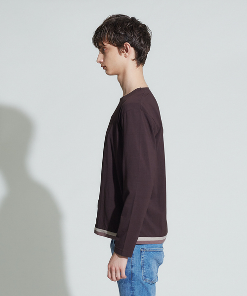 ABAHOUSE（アバハウス）の「【ノンストレス】圧着ボタンレスカーディガン（カーディガン/ボレロ・メンズ・ネイビー/ブラウン・46/48）」の14枚目の写真