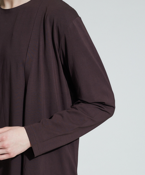 ABAHOUSE（アバハウス）の「【ノンストレス】圧着ボタンレスカーディガン（カーディガン/ボレロ・メンズ・ネイビー/ブラウン・46/48）」の12枚目の写真