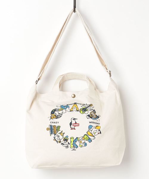 CHUMS(チャムス)の「Crazy Weekend Canvas Shoulder(ショルダーバッグ)」|ホワイト