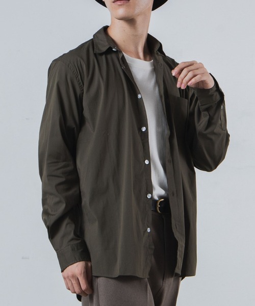 WEGO(ウィゴー)の「WEGO/ストレッチブロードポプリンシャツ(シャツ/ブラウス・メンズ・ホワイト/ブラック/ベージュ/ワイン/カーキ・SMALL/MEDIUM/LARGE/X-LARGE)」の4枚目の写真