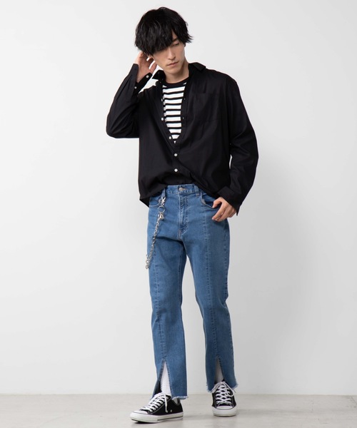 WEGO(ウィゴー)の「WEGO/ストレッチブロードポプリンシャツ(シャツ/ブラウス・メンズ・ホワイト/ブラック/ベージュ/ワイン/カーキ・SMALL/MEDIUM/LARGE/X-LARGE)」の10枚目の写真