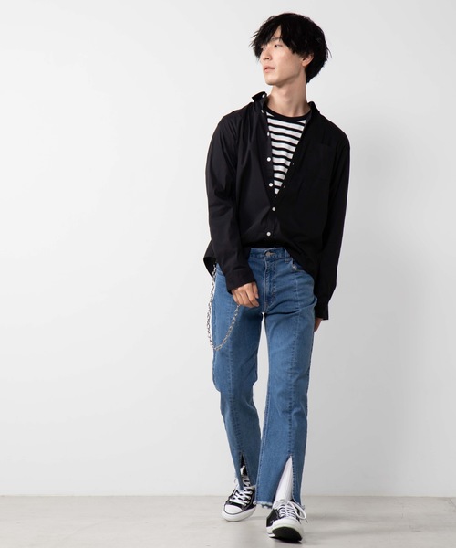 WEGO(ウィゴー)の「WEGO/ストレッチブロードポプリンシャツ(シャツ/ブラウス・メンズ・ホワイト/ブラック/ベージュ/ワイン/カーキ・SMALL/MEDIUM/LARGE/X-LARGE)」の11枚目の写真