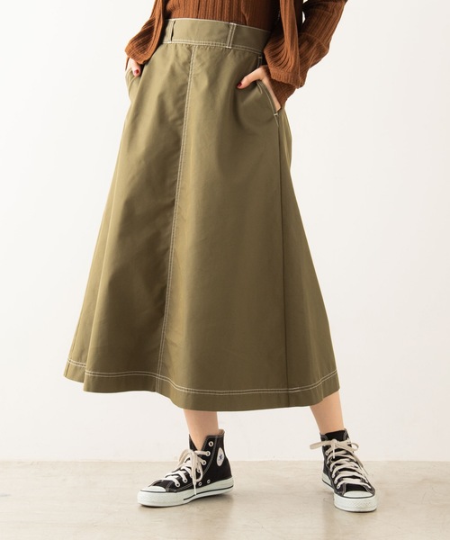 WEGO(ウィゴー)の「WEGO/チノフレアスカート(スカート・レディース・ブラック/ライトブラウン/ベージュ/カーキ・MEDIUM/SMALL/X-SMALL/LARGE)」の1枚目の写真