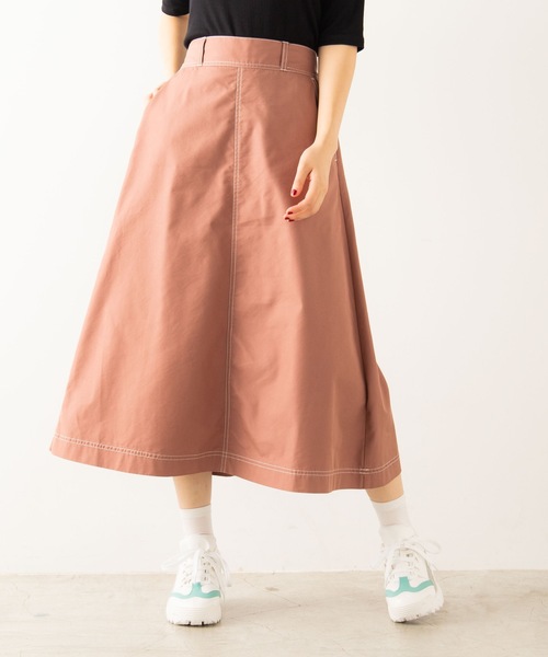 WEGO(ウィゴー)の「WEGO/チノフレアスカート(スカート・レディース・ブラック/ライトブラウン/ベージュ/カーキ・MEDIUM/SMALL/X-SMALL/LARGE)」の3枚目の写真