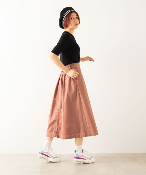 WEGO(ウィゴー)の「WEGO/チノフレアスカート(スカート・レディース・ブラック/ライトブラウン/ベージュ/カーキ・MEDIUM/SMALL/X-SMALL/LARGE)」の12枚目の写真