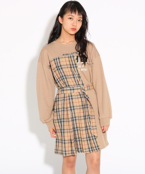 セール ニコラ掲載 切替ワンピース ワンピース Pink Latte ピンクラテ のファッション通販 Zozotown