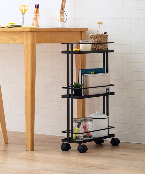 東京家具（トウキョウカグ）の「マルチスリムワゴン　TUBER（収納グッズ・レディース・ホワイト/ブラック・FREE）」の14枚目の写真