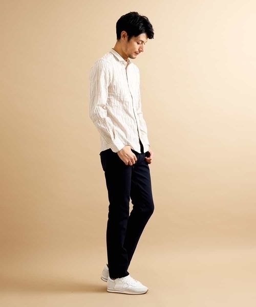 MICHEL KLEIN HOMME (ミッシェルクランオム)の「シャツ(タックグレンチェック)(シャツ/ブラウス・メンズ・ベージュ/ブルー・46/48/MEDIUM/LARGE)」の20枚目の写真