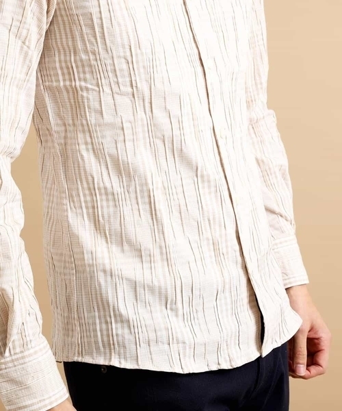 MICHEL KLEIN HOMME (ミッシェルクランオム)の「シャツ(タックグレンチェック)(シャツ/ブラウス・メンズ・ベージュ/ブルー・46/48/MEDIUM/LARGE)」の13枚目の写真