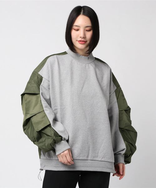 セール Atmos Pink 切り替え Ma1袖 トップス Tx Tシャツ カットソー Atmos Pink アトモスピンク のファッション通販 Zozotown