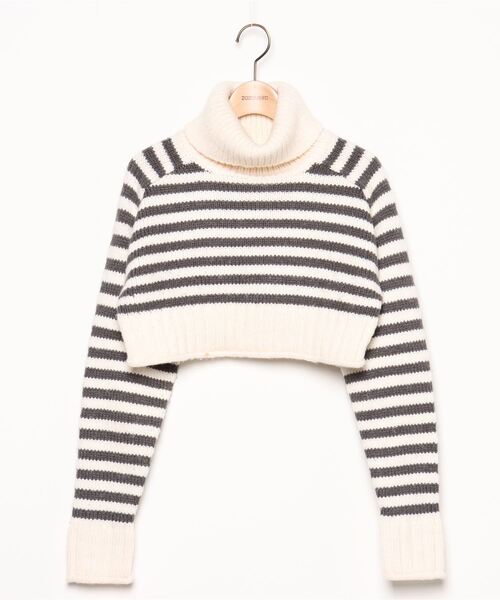 ブランド古着 ボーダー柄タートルネックニット ニット セーター Zara ザラ のファッション通販 Zozoused