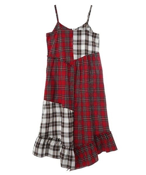 Candy Stripper(キャンディストリッパー)の「CHECK COMBINED CAMISOLE ワンピース(ワンピース・レディース・レッド/オレンジ・1/2)」の7枚目の写真
