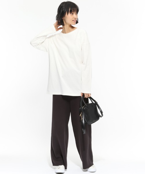 LAKOLE（ラコレ）の「スクエアボストンショルダーバッグ / LAKOLE（ショルダーバッグ・レディース・ブラック/オフホワイト・FREE）」の3枚目の写真