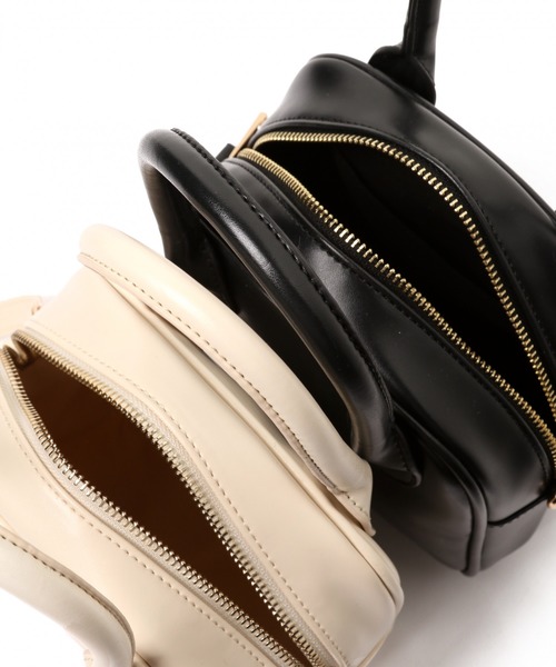 LAKOLE（ラコレ）の「スクエアボストンショルダーバッグ / LAKOLE（ショルダーバッグ・レディース・ブラック/オフホワイト・FREE）」の19枚目の写真