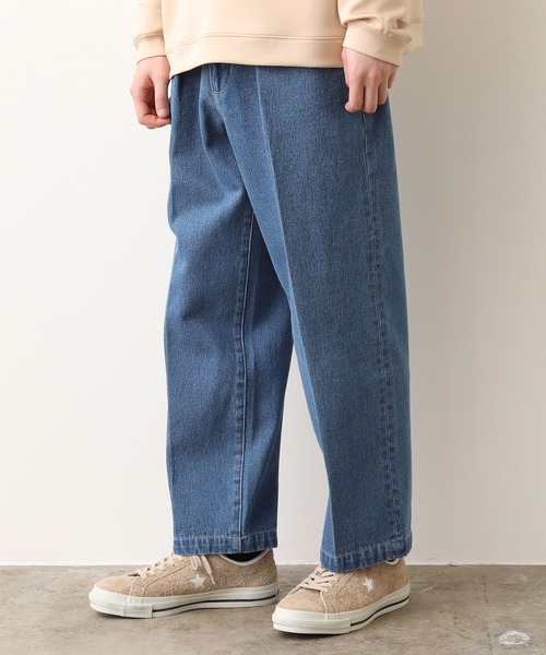 JUNRED(ジュンレッド)の「ミドルオンスデニムワイドテーパードタックパンツ(デニムパンツ・メンズ・ブルー/ネイビー・S/M/L)」の10枚目の写真