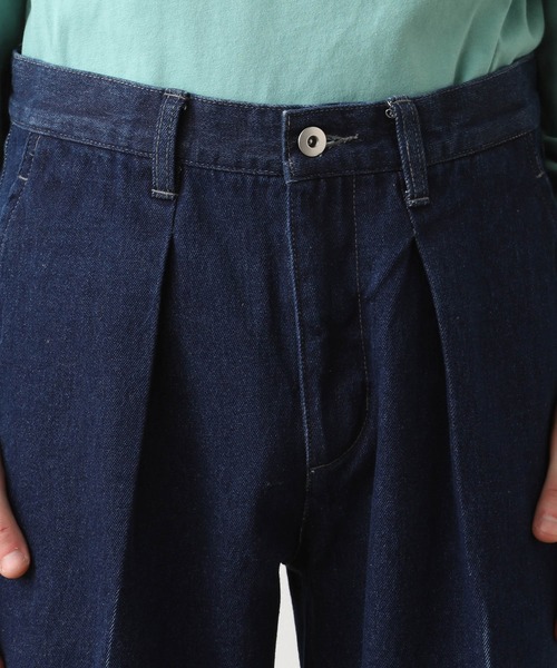 JUNRED(ジュンレッド)の「ミドルオンスデニムワイドテーパードタックパンツ(デニムパンツ・メンズ・ブルー/ネイビー・S/M/L)」の14枚目の写真