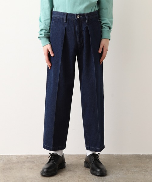 JUNRED(ジュンレッド)の「ミドルオンスデニムワイドテーパードタックパンツ(デニムパンツ・メンズ・ブルー/ネイビー・S/M/L)」の16枚目の写真