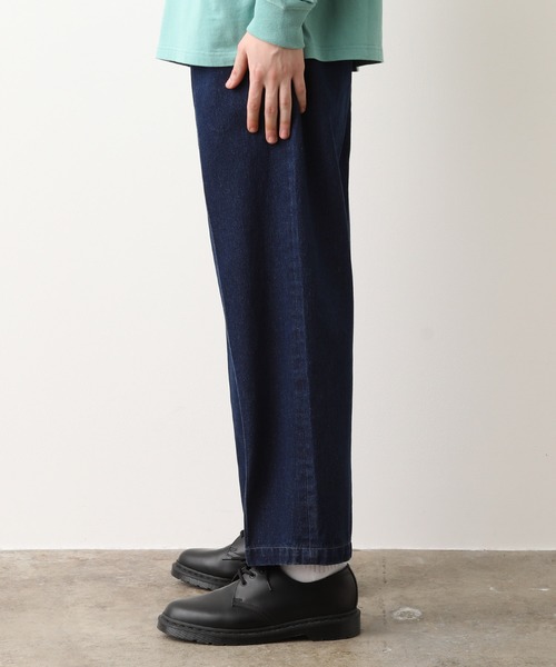 JUNRED(ジュンレッド)の「ミドルオンスデニムワイドテーパードタックパンツ(デニムパンツ・メンズ・ブルー/ネイビー・S/M/L)」の17枚目の写真