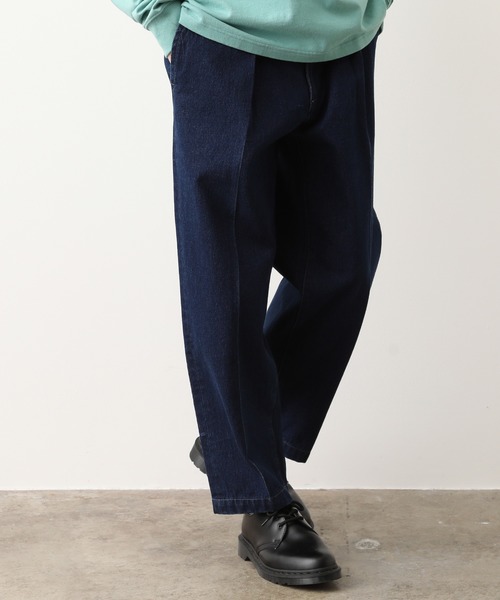 JUNRED(ジュンレッド)の「ミドルオンスデニムワイドテーパードタックパンツ(デニムパンツ・メンズ・ブルー/ネイビー・S/M/L)」の21枚目の写真