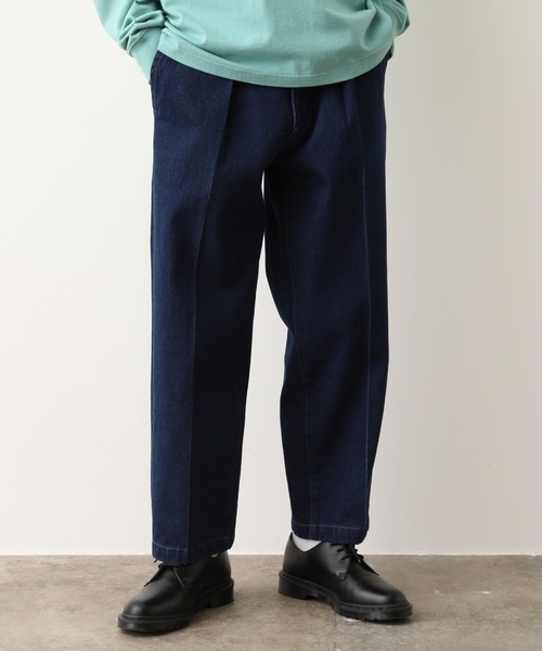 JUNRED(ジュンレッド)の「ミドルオンスデニムワイドテーパードタックパンツ(デニムパンツ・メンズ・ブルー/ネイビー・S/M/L)」の22枚目の写真