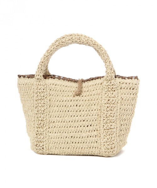 BAYFLOW（ベイフロー）の「20SSペーパータックロゴトートS（トートバッグ・レディース・ブラウン/ナチュラル・FREE）」の7枚目の写真