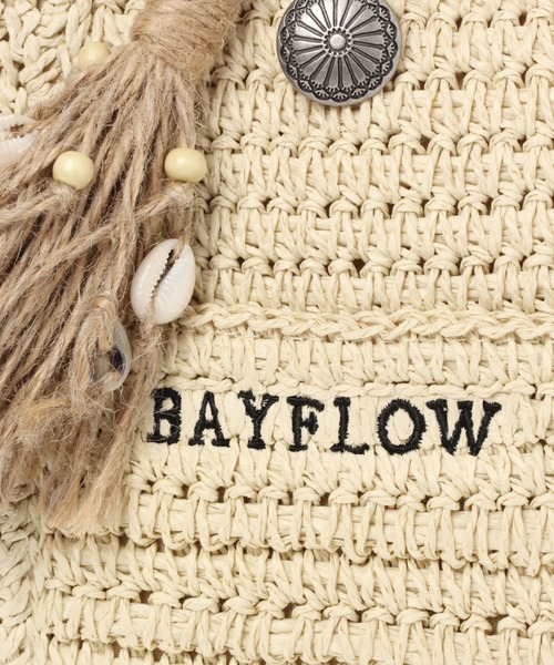 BAYFLOW（ベイフロー）の「20SSペーパータックロゴトートS（トートバッグ・レディース・ブラウン/ナチュラル・FREE）」の3枚目の写真