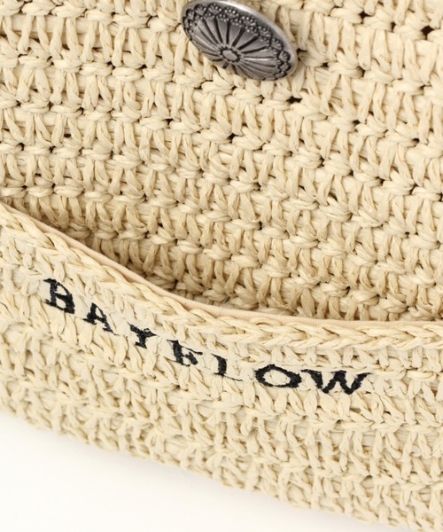 BAYFLOW（ベイフロー）の「20SSペーパータックロゴトートS（トートバッグ・レディース・ブラウン/ナチュラル・FREE）」の4枚目の写真