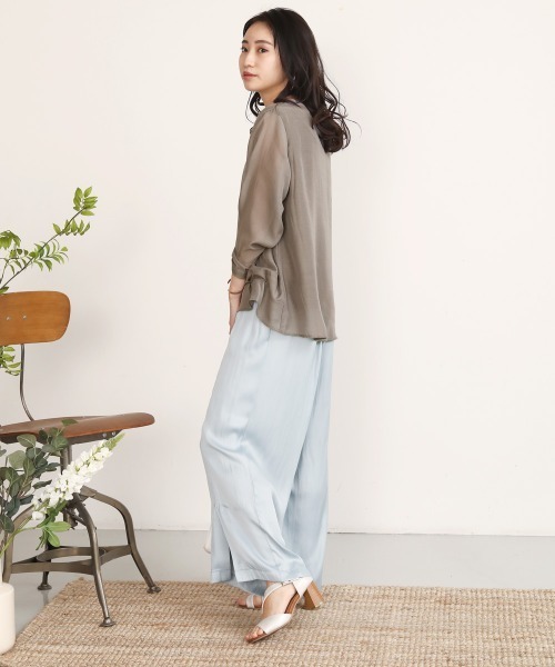 Bou Jeloud（ブージュルード）の「シアータックブラウス（シャツ/ブラウス・レディース・ネイビー/ピンク/モカ・FREE）」の21枚目の写真