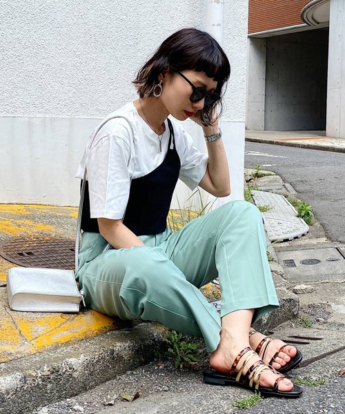 PAGEBOY（ページボーイ）の「ワンショルレイヤードカットソー（Tシャツ/カットソー・レディース・ブラック/オフホワイト/グレイッシュベージュ・FREE）」の5枚目の写真