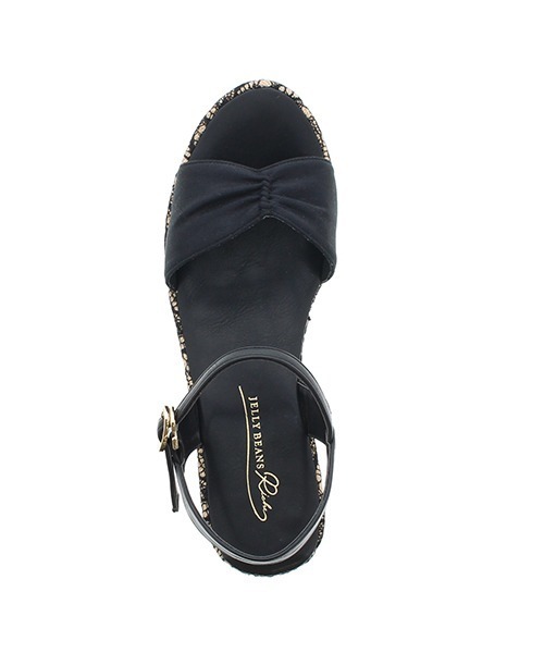 JELLY BEANS(ジェリービーンズ)の「レーシーウエッジサンダル<Riche>(204-52563)JELLY BEANS Riche(ジェリービーンズ リッシェ)(サンダル・レディース・ベージュ/ブラック/アイボリー・LL/S/M/L)」の8枚目の写真