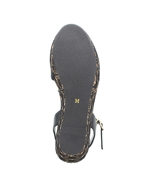JELLY BEANS(ジェリービーンズ)の「レーシーウエッジサンダル<Riche>(204-52563)JELLY BEANS Riche(ジェリービーンズ リッシェ)(サンダル・レディース・ベージュ/ブラック/アイボリー・LL/S/M/L)」の4枚目の写真