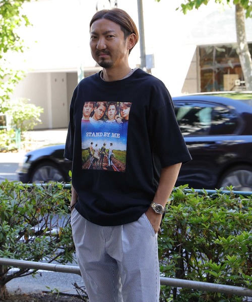 Right-on（ライトオン）の「ムービーＴシャツ（Tシャツ/カットソー・メンズ・ブラック/オフホワイト/ホワイト×ホワイト/ベージュ/サックスブルー/ホワイト・L/M/XL）」の6枚目の写真