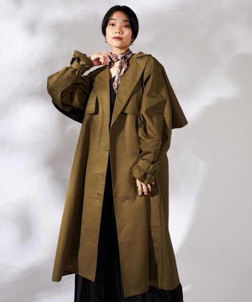 BARAK（バラク）の「バックフリルロングコート（トレンチコート）」 - WEAR