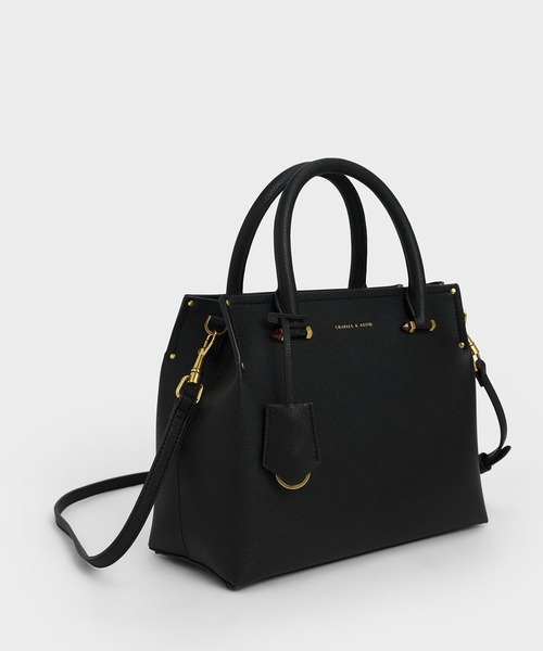 CHARLES & KEITH(チャールズ & キース)の「ダブルハンドル トートバッグ / Double Handle Tote Bag(トートバッグ・レディース・ブラック/グレー/レッド/カーキ/ダークブルー・L)」の7枚目の写真