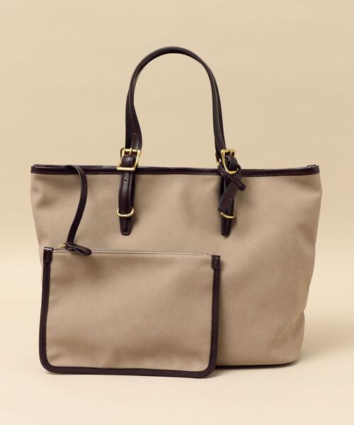 SHIPS（シップス）の「SHIPS: フェイクスエード×レザー ポーチ付き トートバッグ（トートバッグ・メンズ・ブラック/カーキ/ネイビー・ONE SIZE）」の10枚目の写真