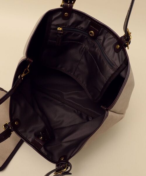 SHIPS（シップス）の「SHIPS: フェイクスエード×レザー ポーチ付き トートバッグ（トートバッグ・メンズ・ブラック/カーキ/ネイビー・ONE SIZE）」の14枚目の写真