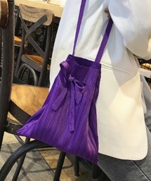 【SETUP7】プリーツ巾着ショルダーバッグ KNF ※
