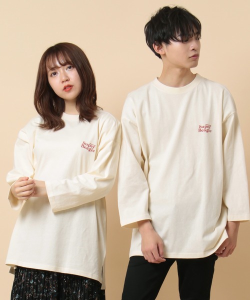 PEANUTS(ピーナッツ)の「【PEANUTS/ピーナッツ】スヌーピー バックプリント オーバーサイズ ユニセックス 八分袖Tシャツ/ロンT(Tシャツ/カットソー・メンズ・オフホワイト/グリーン/チャコールグレー/パープル・XL/M/L)」の13枚目の写真