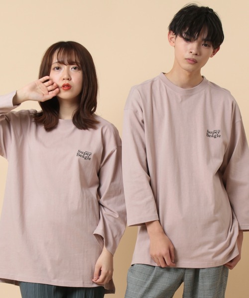 PEANUTS(ピーナッツ)の「【PEANUTS/ピーナッツ】スヌーピー バックプリント オーバーサイズ ユニセックス 八分袖Tシャツ/ロンT(Tシャツ/カットソー・メンズ・オフホワイト/グリーン/チャコールグレー/パープル・XL/M/L)」の16枚目の写真