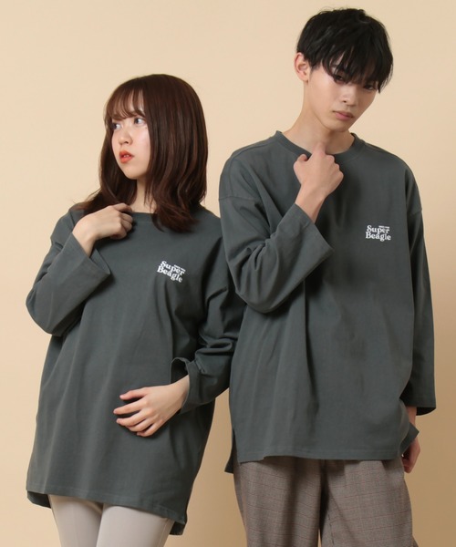 PEANUTS(ピーナッツ)の「【PEANUTS/ピーナッツ】スヌーピー バックプリント オーバーサイズ ユニセックス 八分袖Tシャツ/ロンT(Tシャツ/カットソー・メンズ・オフホワイト/グリーン/チャコールグレー/パープル・XL/M/L)」の14枚目の写真