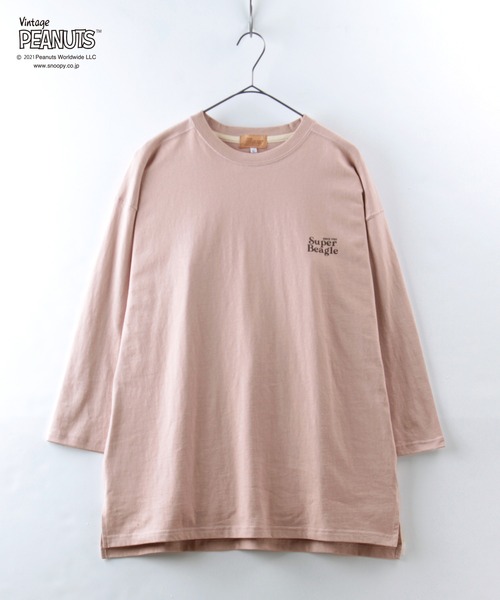 PEANUTS(ピーナッツ)の「【PEANUTS/ピーナッツ】スヌーピー バックプリント オーバーサイズ ユニセックス 八分袖Tシャツ/ロンT(Tシャツ/カットソー・メンズ・オフホワイト/グリーン/チャコールグレー/パープル・XL/M/L)」の11枚目の写真