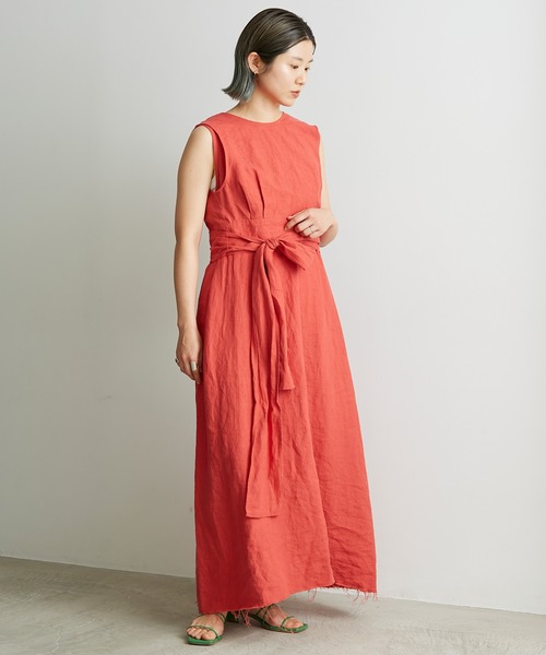 nitca（ニトカ）の「プレーンファブリックVネックワンピース（ワンピース・レディース・レッド/キナリ/ブラック・FREE）」の8枚目の写真