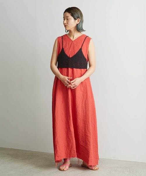 nitca（ニトカ）の「プレーンファブリックVネックワンピース（ワンピース・レディース・レッド/キナリ/ブラック・FREE）」の12枚目の写真