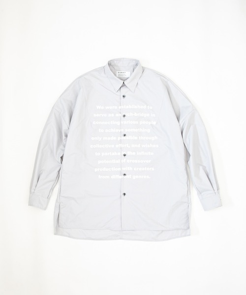 OURET（オーレット）の「撥水フルダルタイプライター ボックスドルマンシャツ（シャツ/ブラウス・メンズ・イエロー/ブルーグリーン/グレー系その他/ブラック・2/1/3）」の3枚目の写真