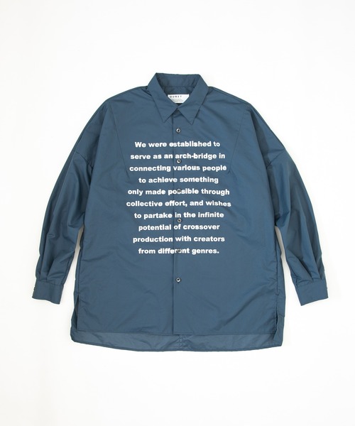 OURET（オーレット）の「撥水フルダルタイプライター ボックスドルマンシャツ（シャツ/ブラウス・メンズ・イエロー/ブルーグリーン/グレー系その他/ブラック・2/1/3）」の4枚目の写真